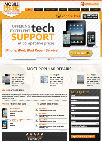Free Mobile Phone Repair Service Template | Free Templates ...