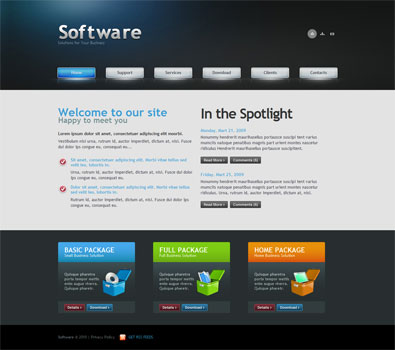 software company website template free download