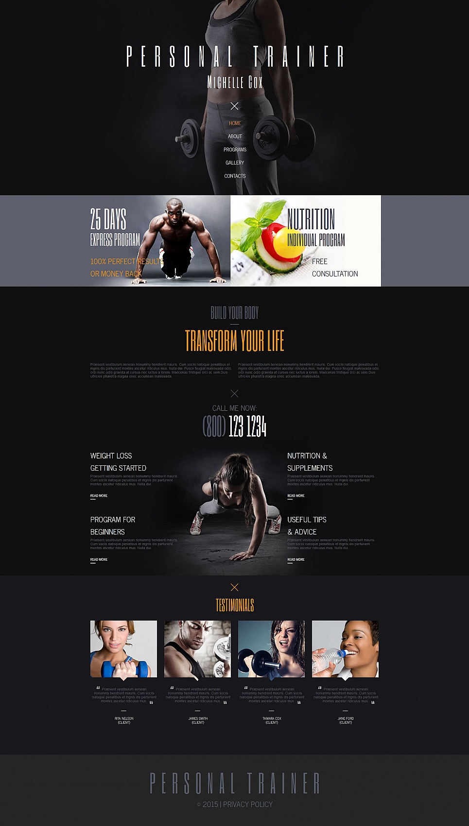 Personal Page Moto CMS HTML Template