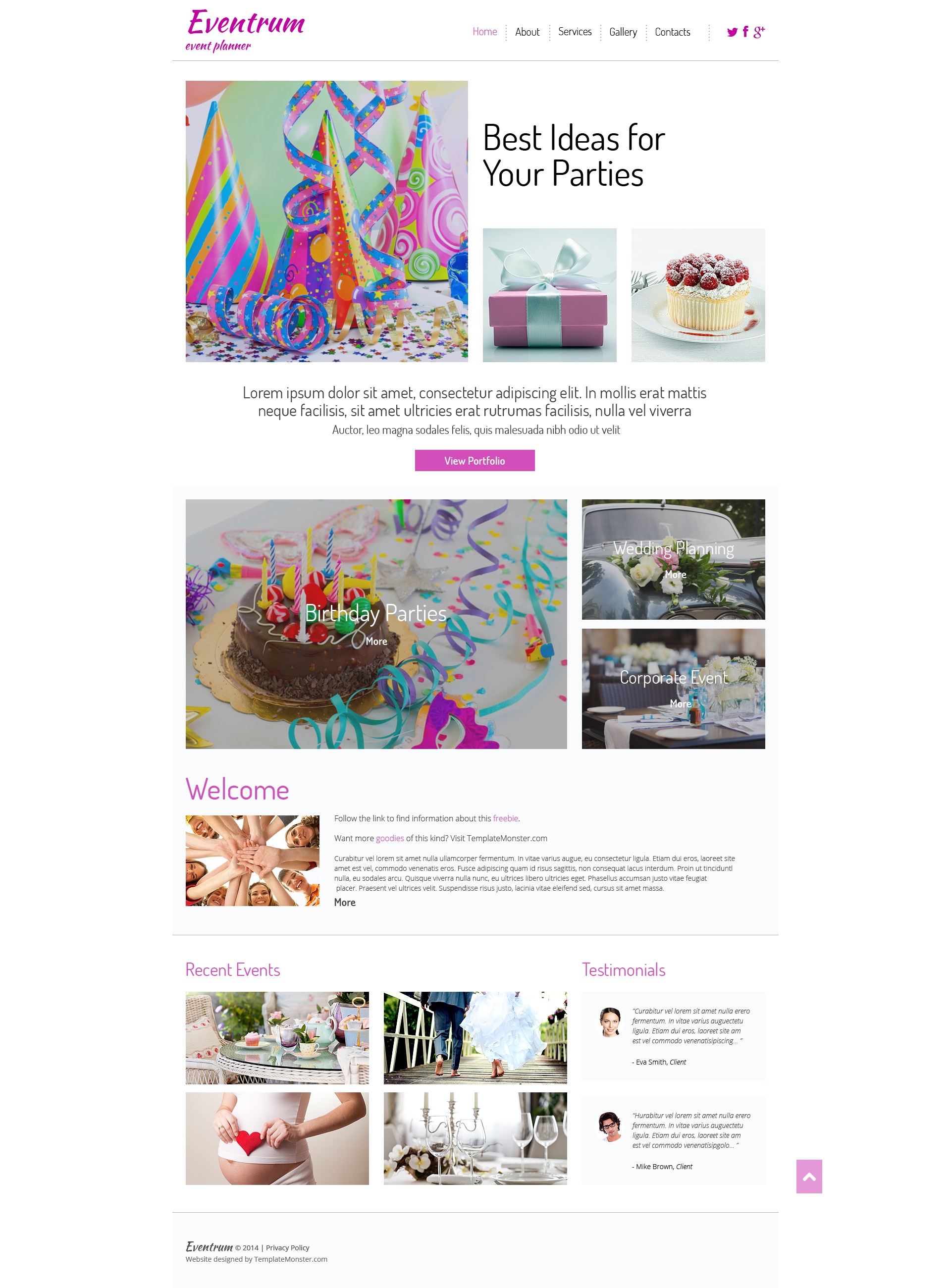 party planner website