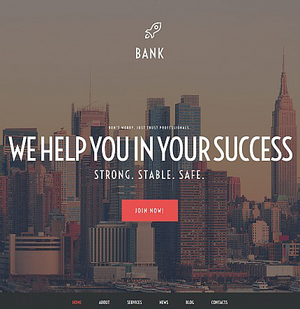 Bank Website Builder | Responsive Moto CMS 3 Template