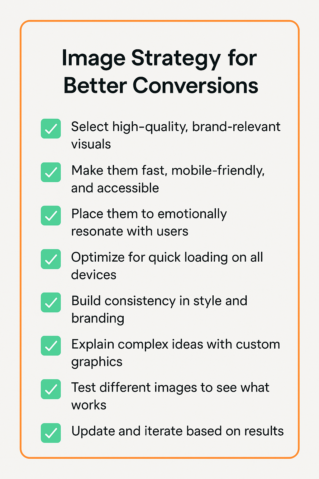 checklist for converting web design