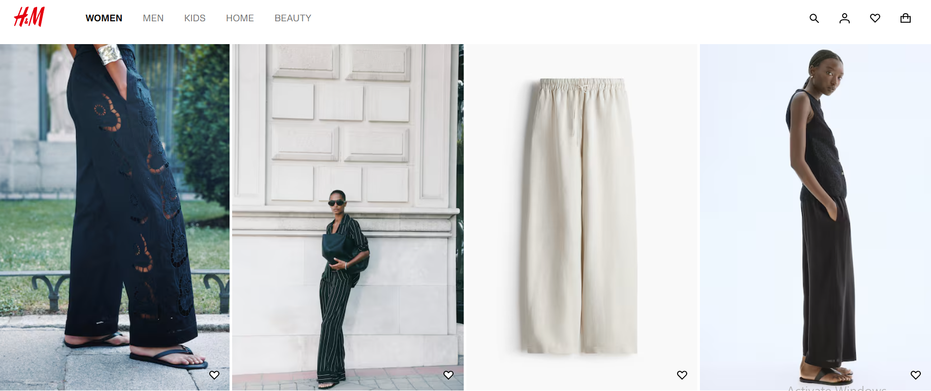 product view on landing page example